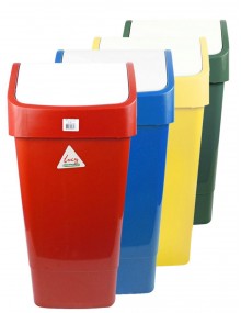 Swing top bin 50lt choice of colours Hygiene
